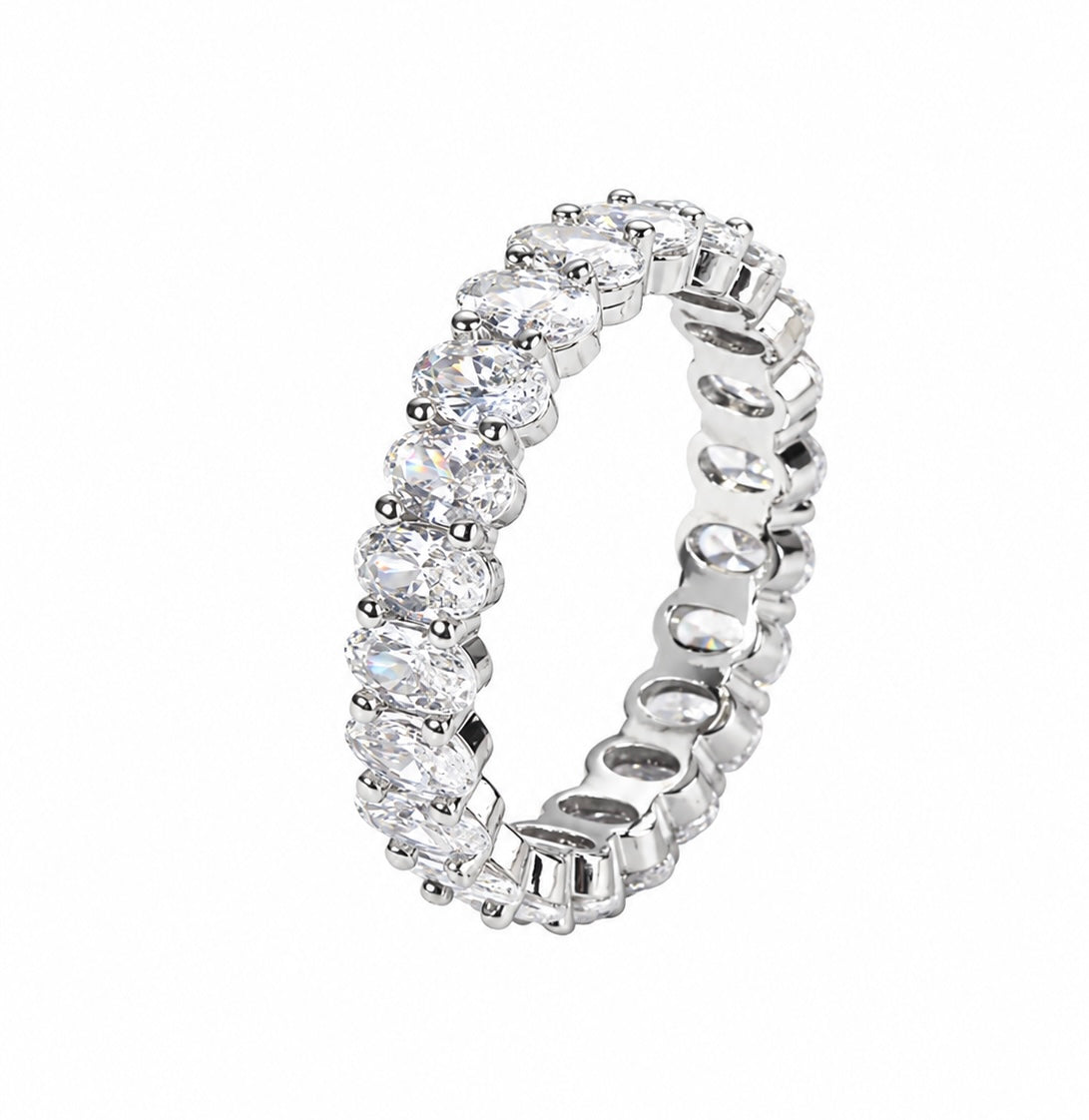 Full Eternity Oval Cut Moissanite Band