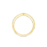 Chevron Half Eternity Wedding Band