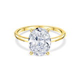Oval Hidden Halo Engagement Ring