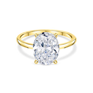 Oval Hidden Halo Engagement Ring