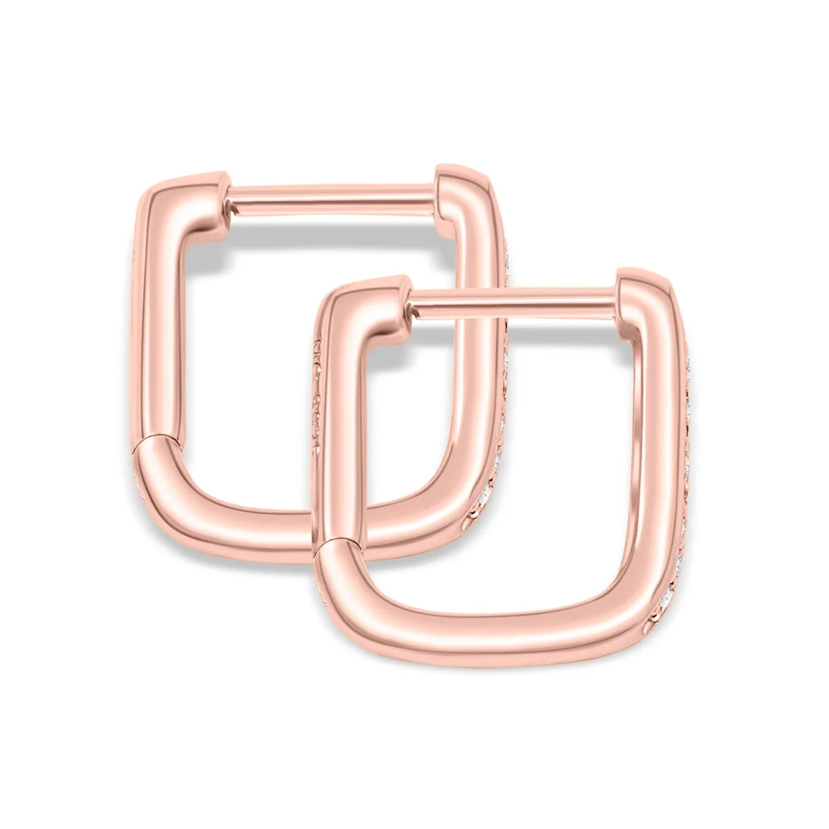 Square Huggie Bridal Earrings