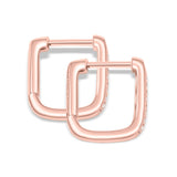 Square Huggie Bridal Earrings