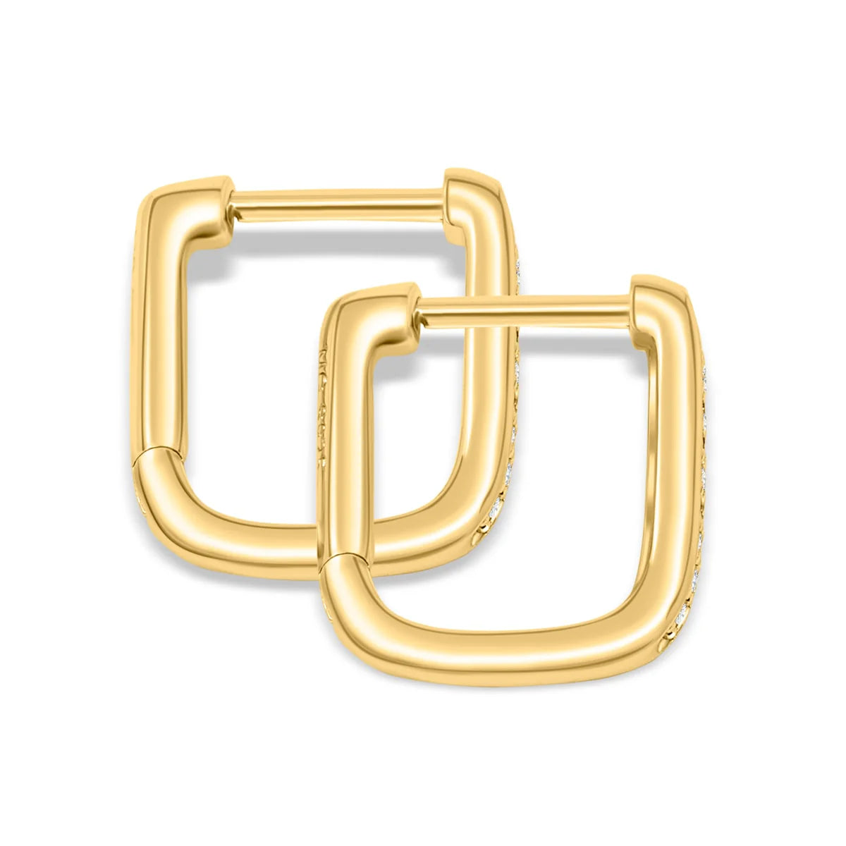 Square Huggie Bridal Earrings