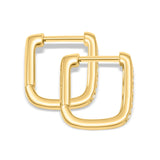 Square Huggie Bridal Earrings