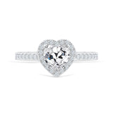 1.5 Carat Heart Halo Engagement Ring