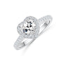 1.5 Carat Heart Halo Engagement Ring