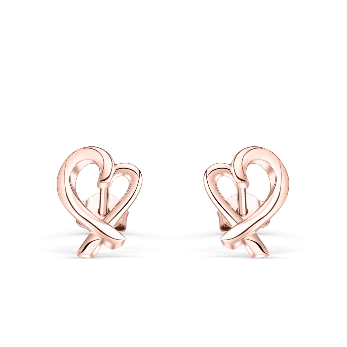 Heart Shaped Stud Bridal Earrings