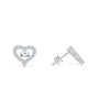 Diamond Heart Stud Bridal Earrings