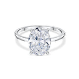 Oval Hidden Halo Engagement Ring