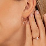Huggie Drop Bridal Earrings