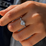 1.5 Carat Heart Cut Halo Moissanite Ring