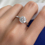 Classic Round Cut Solitaire Moissanite Ring