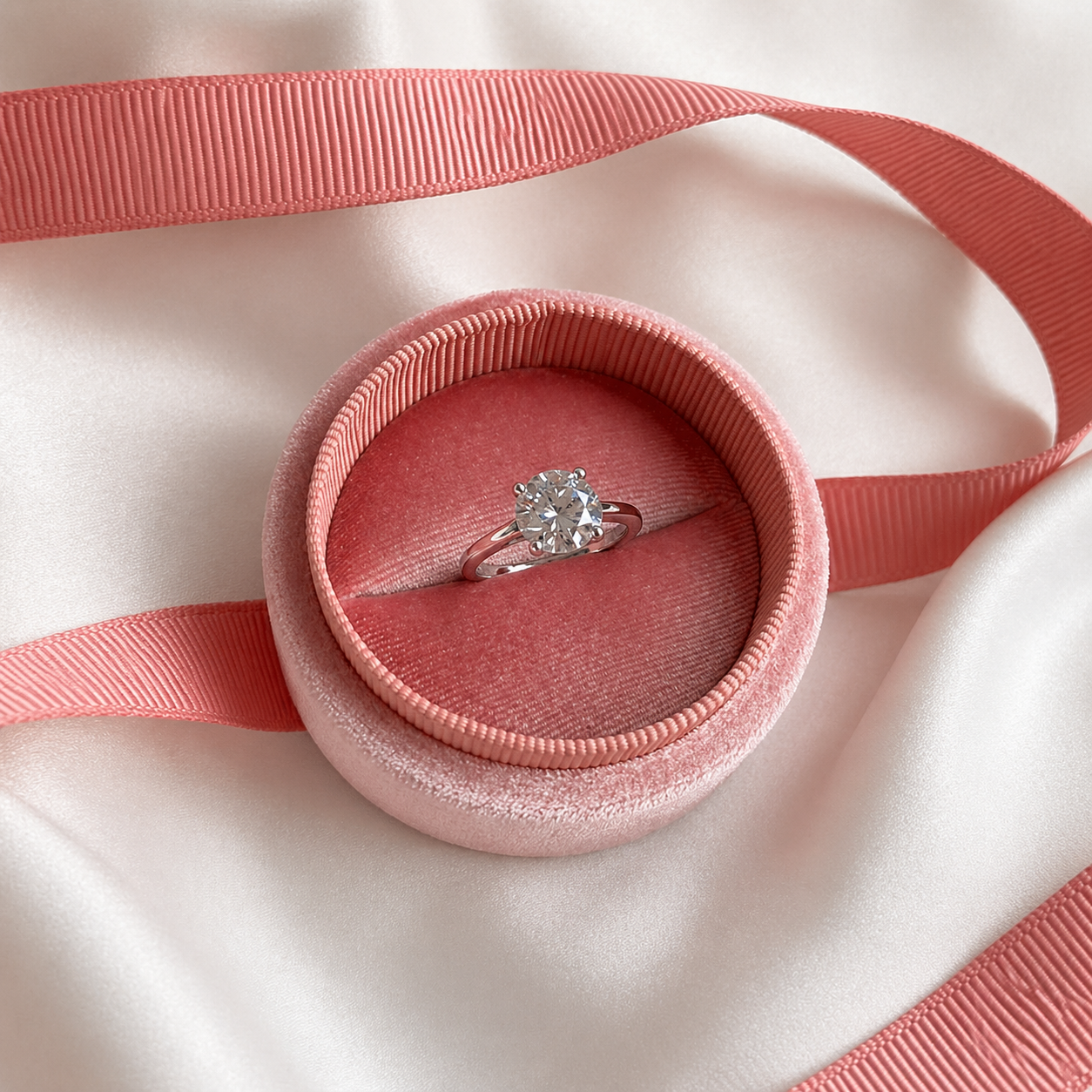 Classic Round Cut Solitaire Moissanite Ring