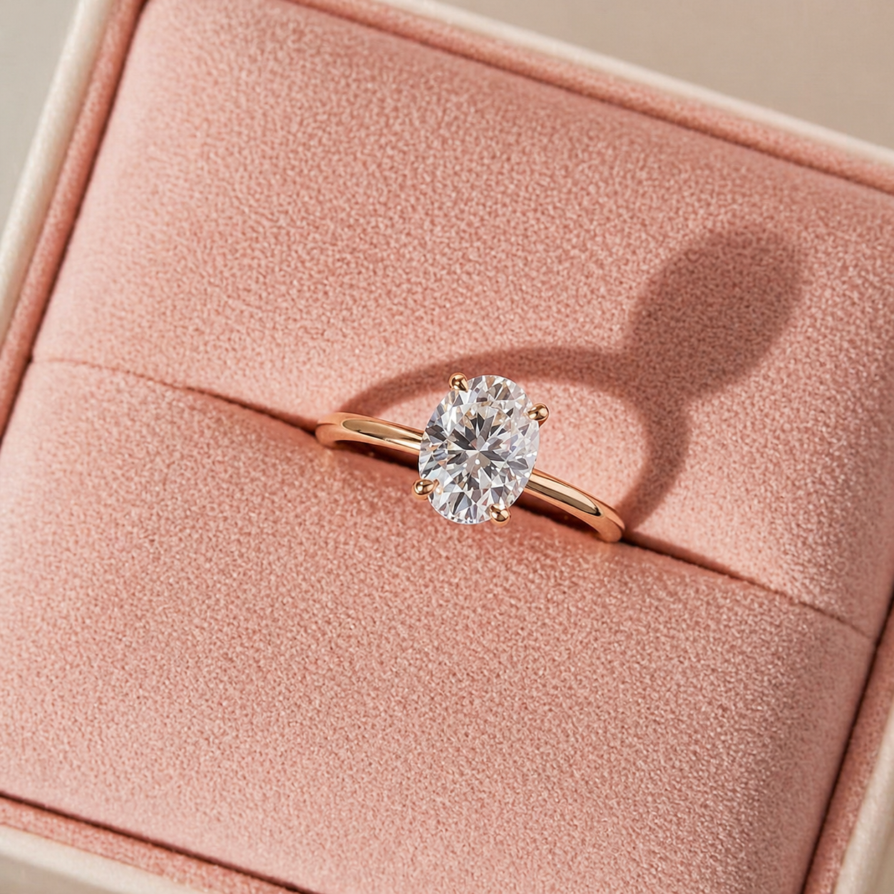 3 Carat Oval Cut Solitaire Moissanite Ring