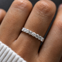 Seven Stone Round Cut Moissanite Ring