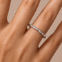 Alternating Half Eternity Moissanite Band