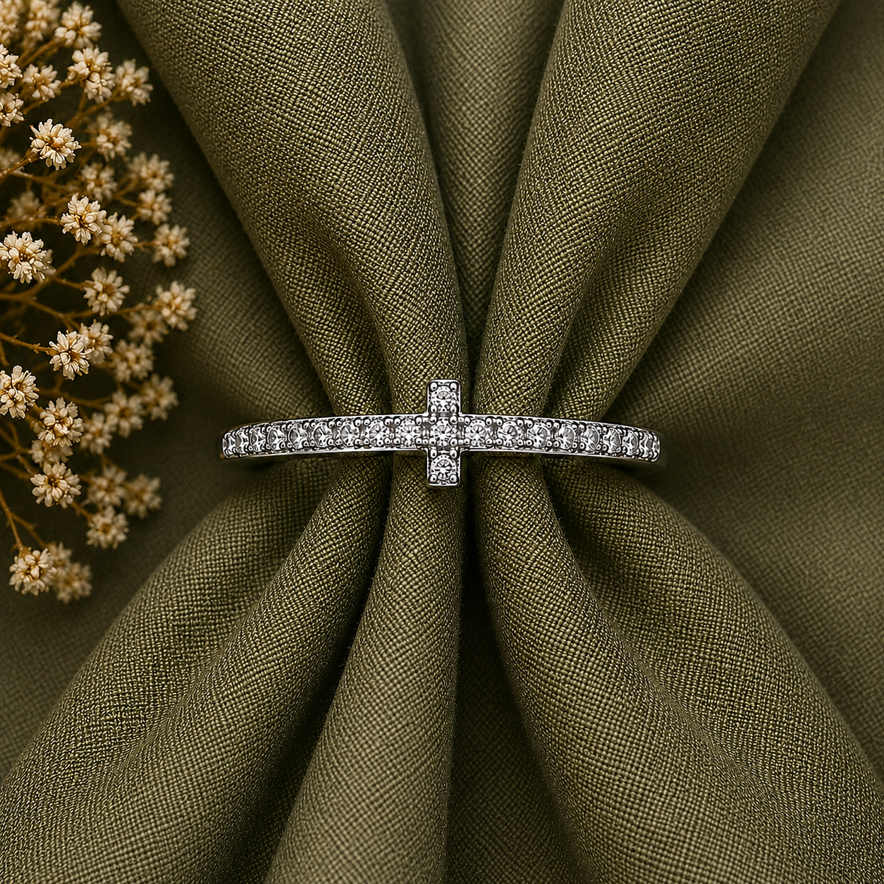 T-Shaped Eternity Moissanite Band