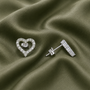 Diamond Heart Stud Bridal Earrings