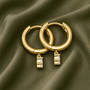 Huggie Drop Bridal Earrings