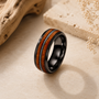 Men's Tungsten Wood Ring