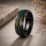 Men's Tungsten Opal Wedding Ring