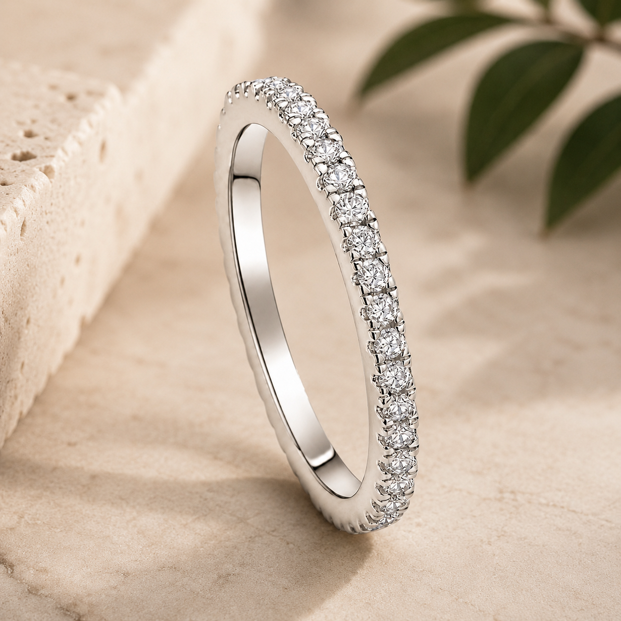 Full Eternity Moissanite Band