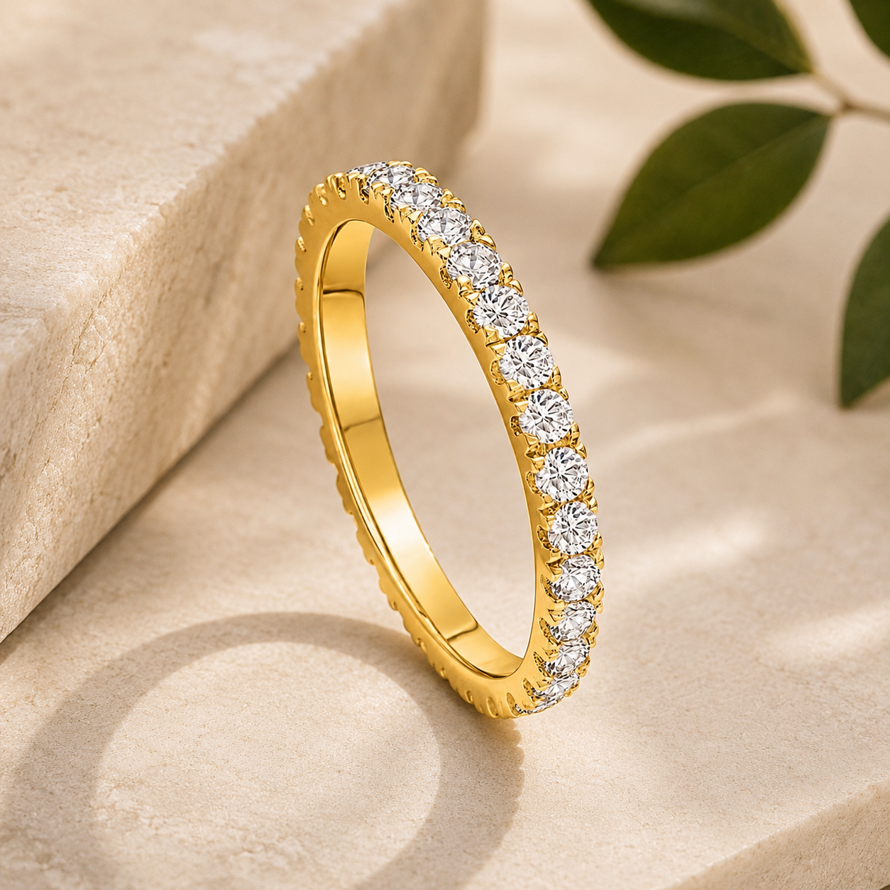 Full Eternity Moissanite Band