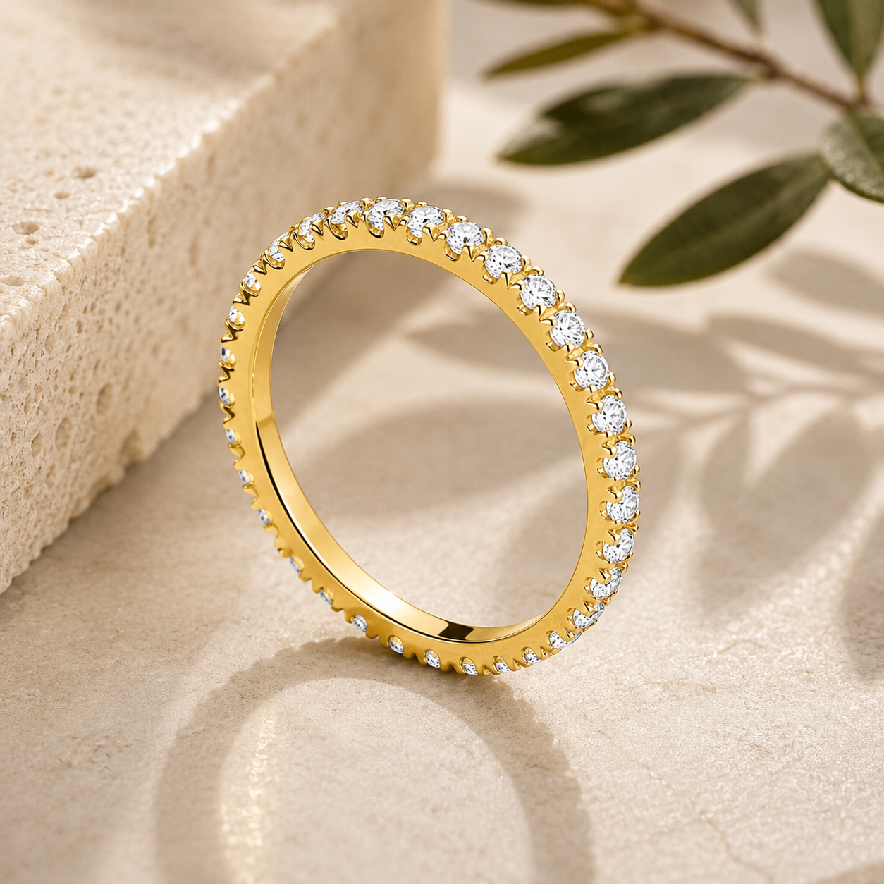 Full Eternity Moissanite Band