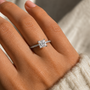 2 Carat Princess Cut Moissanite Ring