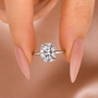4-Prong Oval Cut Solitaire Moissanite Ring