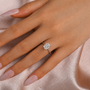 2 Carat Radiant Cut Solitaire Moissanite Ring