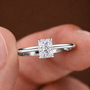 2 Carat Radiant Cut Solitaire Moissanite Ring