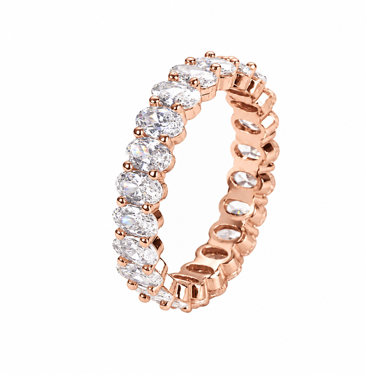 Full Eternity Oval Cut Moissanite Band