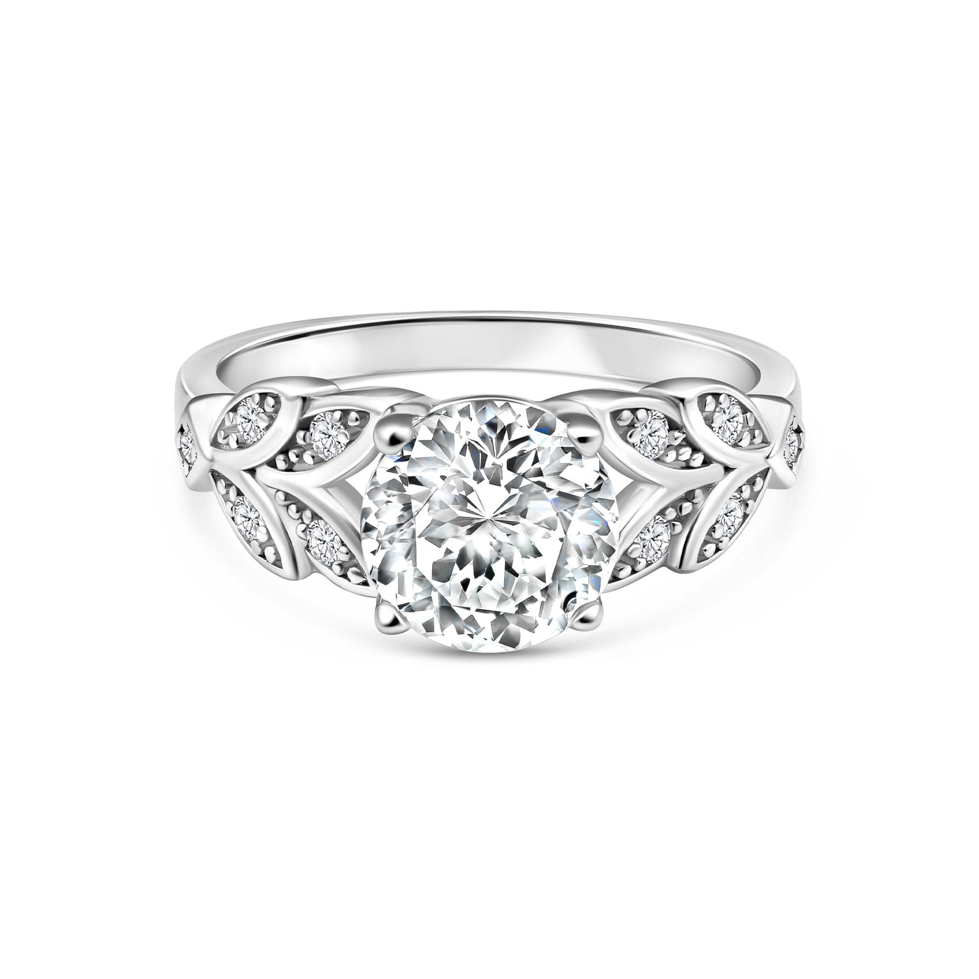 2 Carat Leaf Engagement Ring