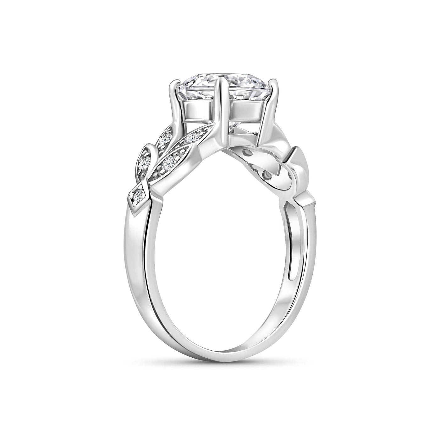 2 Carat Leaf Engagement Ring