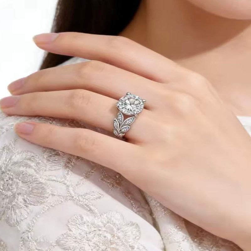 2 Carat Leaf Engagement Ring