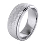 Men’s Silver Hammered Wedding Ring