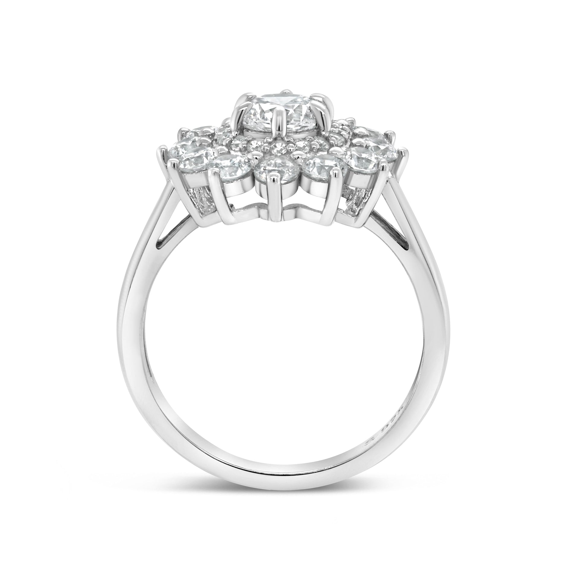 Round Halo Solitaire Engagement Ring
