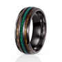 Men's Tungsten Opal Wedding Ring