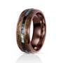Hawaiian Koa Wood and Abalone Men's Ring