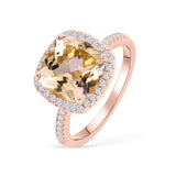 Cushion Cut Halo Engagement Ring