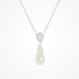 Teardrop Pearl Bridal Necklace