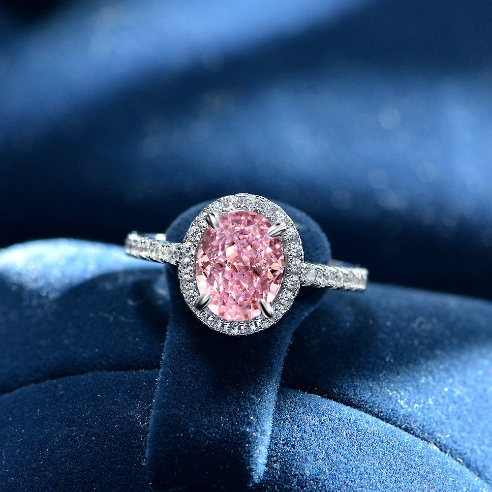 Sapphire Round Cut Halo Engagement Ring