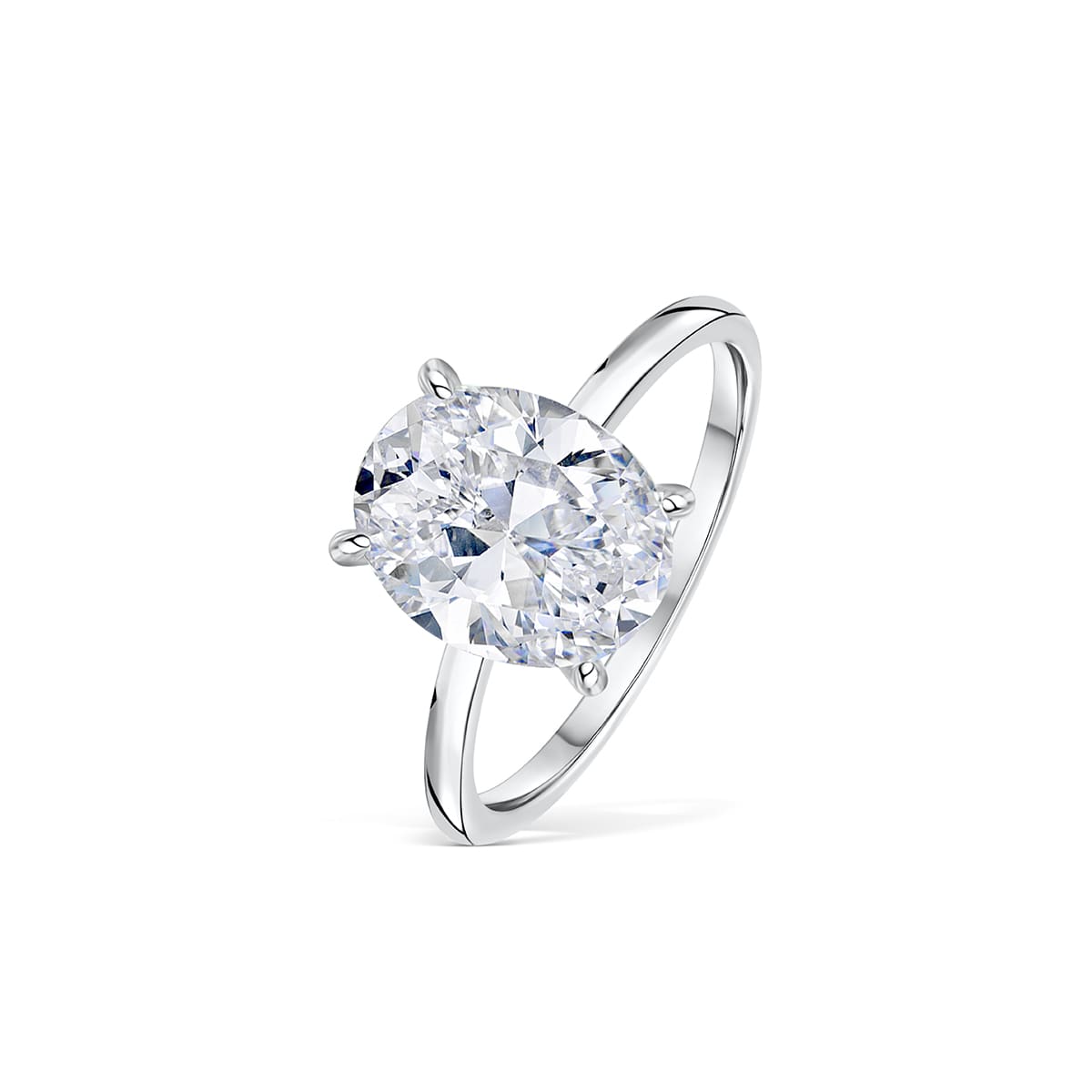 Oval Hidden Halo Engagement Ring
