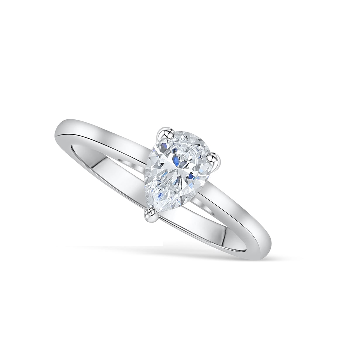 1 Carat Pear Solitaire Ring