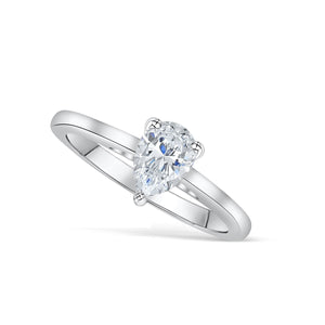1 Carat Pear Solitaire Ring