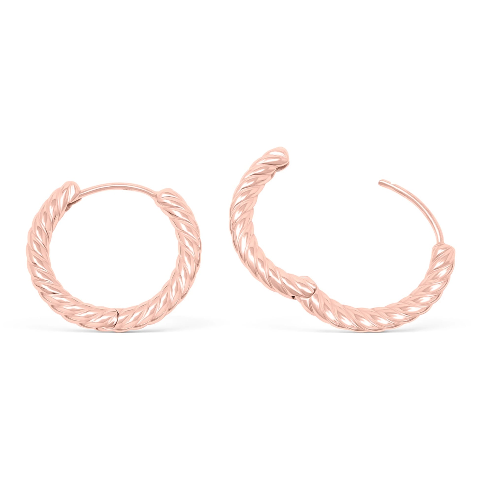 Twisted Hoop Bridal Earrings