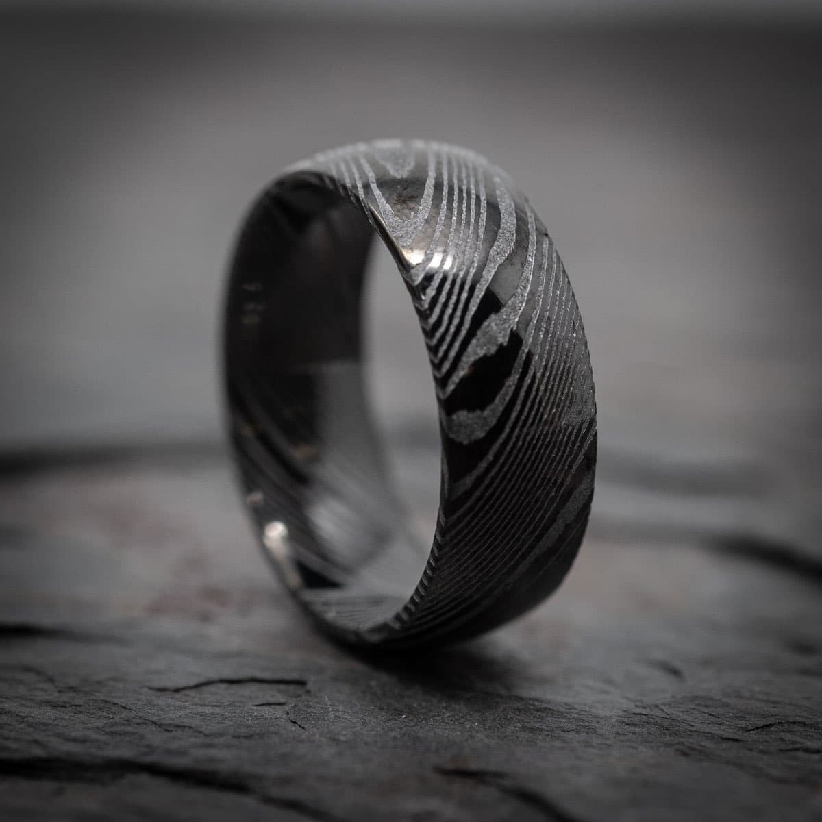 Men's Damascus Steel Wedding Ring