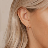 Square Huggie Bridal Earrings