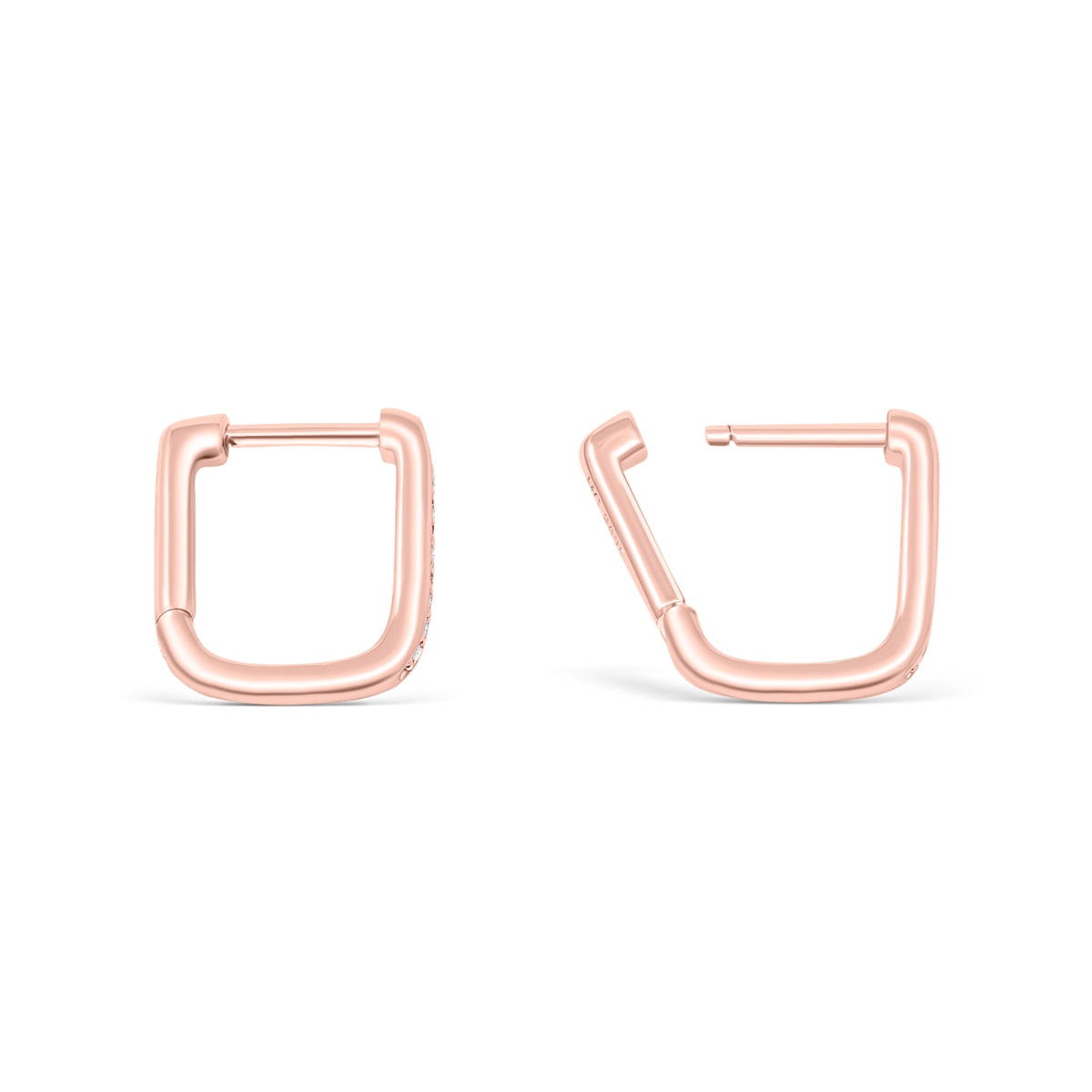 Square Huggie Bridal Earrings